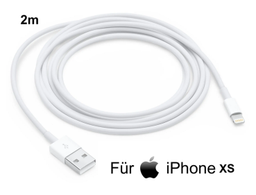 iPhone XS Lightning auf USB Kabel 2m Ladekabel